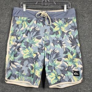 Quiksilver Board Shorts Mens 32 Floral Print Swim Trunks Sample Collectible